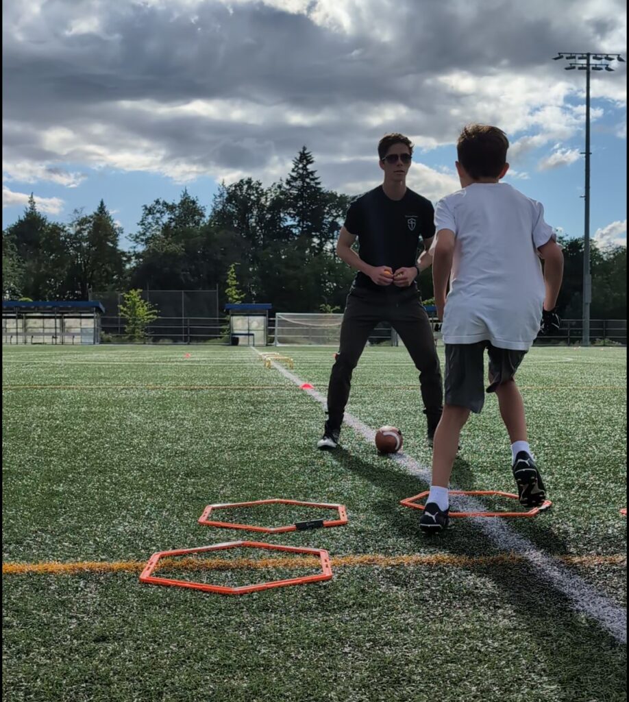 Hexagon Drill with young boy